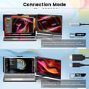 domyfan 14" Laptop Monitor, FHD 1080P IPS Dual Laptop Screen, HDMI/USB-A/Type-C Plug and Play for Windows,Mac,Chrome,Android, Xbox, PS5, Work with 13.3"-17" Laptops - 6