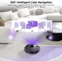 MONSGA Robot Vacuum with Mop, 7000Pa Powerful Suction, Lidar Navigation Robotic Vacuum with 3.5L Self-Empty Station, 180mins Runtime, APP/Remote/Voice Control, for Hard Floors and Carpets (MS1MAX) - 4