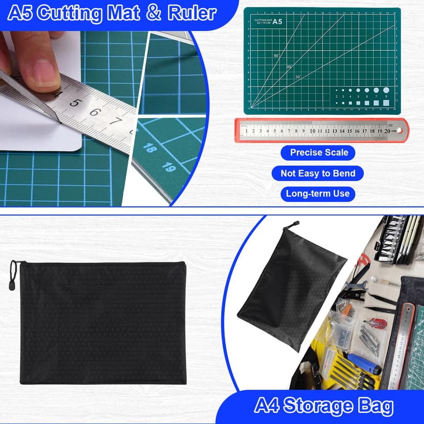 YOTINO 82 Pieces 3D Printer Accessories, 3D Printing Tool Kit, with Tweezers, Pliers, Carving Knife, Cleaning Needles, Wrench Set for Cleaning Finishing Printing - 7
