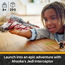 LEGO Star Wars Ahsoka’s Jedi Interceptor Building Toy Features 2 Minifigures with Lightsabers Incl. Anakin Skywalker, plus an R7-A7 Droid Figure for The Clone Wars Fans, 8+ Year Old Boys & Girls 75401 - 2