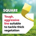 Oregon Yellow Square 4mm Strimmer Line, Trimmer Line Tackles Long Grass, Weeds, Edges & Thick Vegetation, Professional Heavy Duty Nylon Strimmer Wire, Fits Most Standard Models, 4.0mm x 95m (69-478-Y) - 4