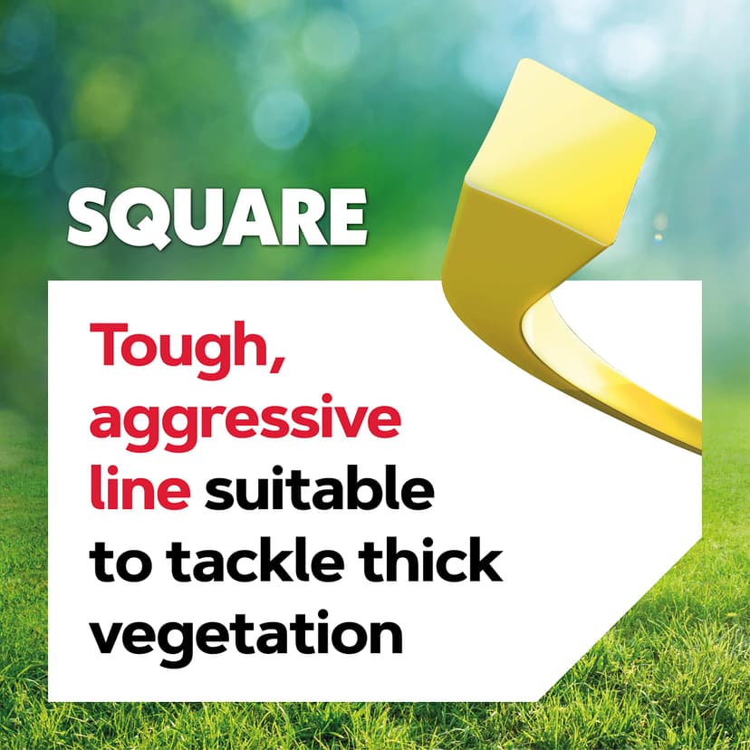 Oregon Yellow Square 4mm Strimmer Line, Trimmer Line Tackles Long Grass, Weeds, Edges & Thick Vegetation, Professional Heavy Duty Nylon Strimmer Wire, Fits Most Standard Models, 4.0mm x 95m (69-478-Y) - 4