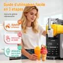 Machine à granita – 2,5 L slushie pour la maison, avec écran LED, 6 programmes préréglés pour crème glacée, margaritas, frappés, milkshakes, nettoyage automatique, sans glace (Black) - 7