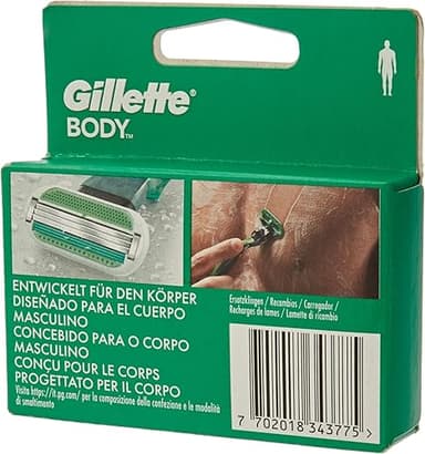 Gillette Rasoir corporel pour homme, 4 lames de rasoir co…