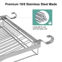 TQVAI ESYLIFE Stainless Steel Dish Rack Organizer with Drain Board, Silver by Esy-Life - 5
