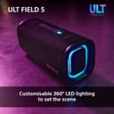 Sony ULT FIELD 5 - Powerful Bluetooth Portable Speaker, 25hr Battery, 2 x ULT POWER SOUND modes, IP67, Waterproof, Dustproof, 360 Lights, Detachable Shoulder Strap, Compact - Black - 7
