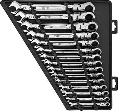 Milwaukee Joint Ratchet Combination Spanner 15 Pieces