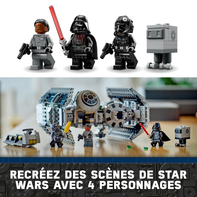 LEGO Star Wars 75347 Le Bombardier TIE - Jeu de Construction - Maquette de Vaisseau Spatial - Figurine & Minifigurine Dark Vador avec Sabre Laser - Cadeau Garçon 9 Ans - 6