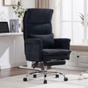 UEV Ergonomic Office Chair with Footrest up to 226 kg, Folding Armrests, Thick Seat Padding, Adjustable Headrest, Desk Chair for Tailor Seat, Computer Chair, Swivel Chair, Home Office, Black - 2