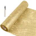 SWAWIS Chemin de Table Or Anniversaire 30cmx20M Non-tissé Réutilisable Doré pour Mariages, Communions, Baptêmes et Célébrations - 1
