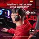 HyperX Cloud III S – Casque de Jeu sans Fil, multiplateforme, 2,4 GHz, Bluetooth, autonomie Jusqu’à 120 Heures, 2,4 GHz, transducteurs inclinés de 53 mm, Microphone détachable de 10 mm – Noir-Rouge - 3
