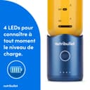 nutribullet Flex 590ml - Blender Portable pour Smoothies avec Couvercle à Bec, Mixeur Hachoir, Broie Glace et Fruits Surgelés, USB-C, Tasse sans BPA, Facile à Nettoyer, Bleu (NBP013BL) - 5