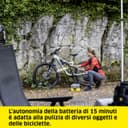 Kärcher Nettoyeur à Pression Mobile OC 3 + Kit Vélo, Débit : 2 L/h, Réservoir d'eau : 4 L, Tuyau : 2,8 m, Buse à Jet Plat, Brosse Universelle, Nettoyant, Bonnette Microfibres, Boîte de Rangement - 4
