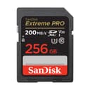 SANDISK Extreme PRO SDXC card 256GB (SD card, up to 200MB/s, V30 Memory Card, 4K UHD, SANDISK QuickFlow Technology, RescuePro Deluxe Data Recovery Software, UHS-I, Class 10, U3, V30) - 1