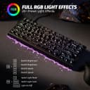 ATTACK SHARK X68 HE 8000Hz Rapid Trigger Keyboard, 0.01mm RT Accuracy Wired Gaming Keyboard with Magnetic Switch, Adjustable Actuation, Rapid Trigger, Snap Tap, RGB Lighting for PC/Mac, Black Contours - 7