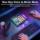 G1 Neo Audio Mixer, Gaming Audio Mixer, RGB Sound Card for XLR Microphone, Streaming Audio Interface, 48V Phantom Power, Custom Sound Effects - 7