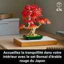 LEGO Botanicals Japanese Maple Bonsai Tree - Artificial Plant Building Kit for Adults with Red and Orange Leaves and Buildable Pot, DIY Office and Home Decoration, Gift for Women and Men 10348 - 2