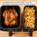 Moulinex Air Fryer, 2 Compartments + Book of 20 Recipes, XXL Capacity 8.3L, Up to 8 People, 7 Automatic Programs, Digital Touch Screen, Dual Essential Stainless Steel, YY5545FB - 7