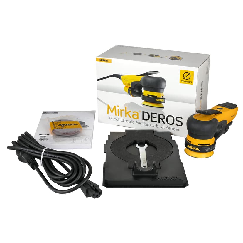 Mirka DEROS II 5650 Orbital Sander with Suction in a Transport Box for Velcro Abrasives 125 & 150 mm / 5 mm Eccentricity Orbital Sander for Dustless Sanding / MID5650404CA - 5