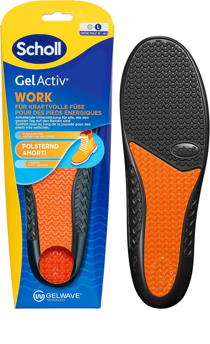 Scholl Gel Activ Work Insoles for Men Size 7-9 - 1