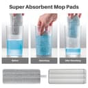 JOYMOOP – Serpillère plate et seau avec essoreur, avec 3 lingettes en microfibre lavables, utilisation humide et sèche, système de nettoyage du sol - 5
