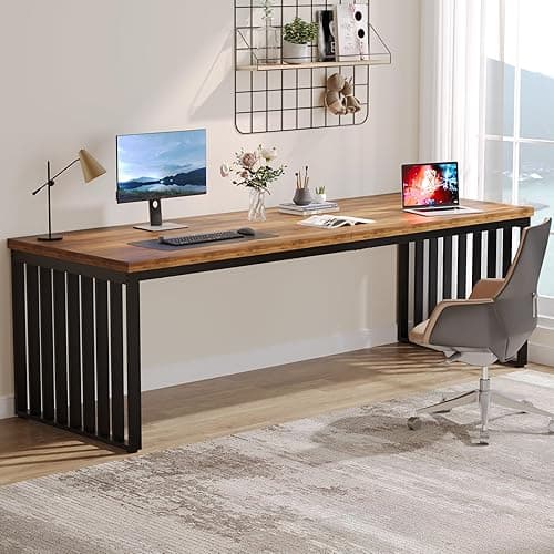 Tribesigns 180 cm Computer Desk, Desk with Heavy Duty Met…