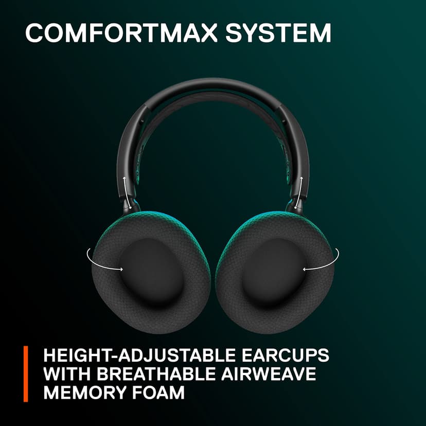 SteelSeries Arctis Nova 7 Wireless Multi-Platform Gaming Headset - Neodymium Magnetic Drivers - Dual Wireless 2.4GHz & Bluetooth - 38H USB-C Battery - ClearCast Gen2 AI Mic - PC, PS5, Mobile - 9