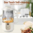 Nut Milk Maker, AlfaBot N2 Automatic Almond Milk Machine for Homemade Plant-Based Milk, Oat, Soy, Yogurt and Dairy Free Beverages, 35 OZ Soy Milk Maker with Delay Setting and Self Cleaning - 5