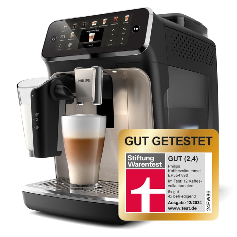Philips 5500 series LatteGo EP5547/90 Macchina caff? automatica, 20 bevande, cappuccinatore, 1.8 L, macine in ceramica (Philips EP5547/90 coffee maker Fully-a) - 2