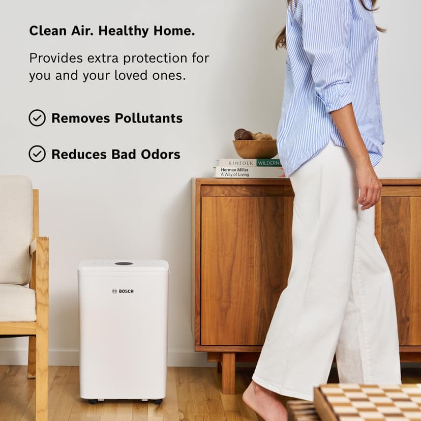 Bosch 2-Pack Replacement Filter for Dry Dehumidifiers - High-Efficiency, Easy-to-Install & Long-Lasting 2-in-1 Air Purification - 3