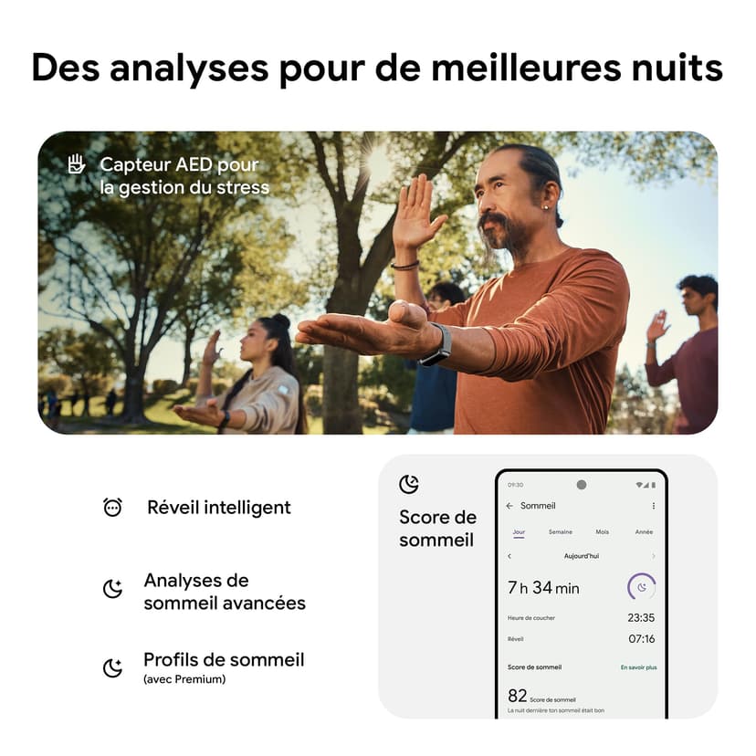 Google Fitbit Charge 6 Bracelet d'activité avec un abonnement de 6 mois à Fitbit Premium inclus, 7 jours d'autonomie de batterie, Google Wallet et Google Maps - 4