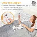 Mia&Coco Electric Heated Blanket Throw Flannel Sherpa Fast Heating 120x160cm, 10 Heat Levels & Up-to-9-Hours Auto-Off Timer & LED Display, for Home Office Use, Machine Washable, ETL Certified, Gray - 3