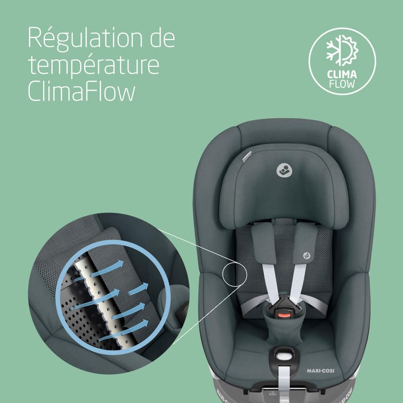 Maxi-Cosi Pearl 360 i-Size, Siège-auto bébé, 3 mois - 4 ans (61 à 105 cm), Siège-auto pivotant 360, Rotation à une main, Protection G-CELL contre les chocs latéraux, Authentic Graphite - 4