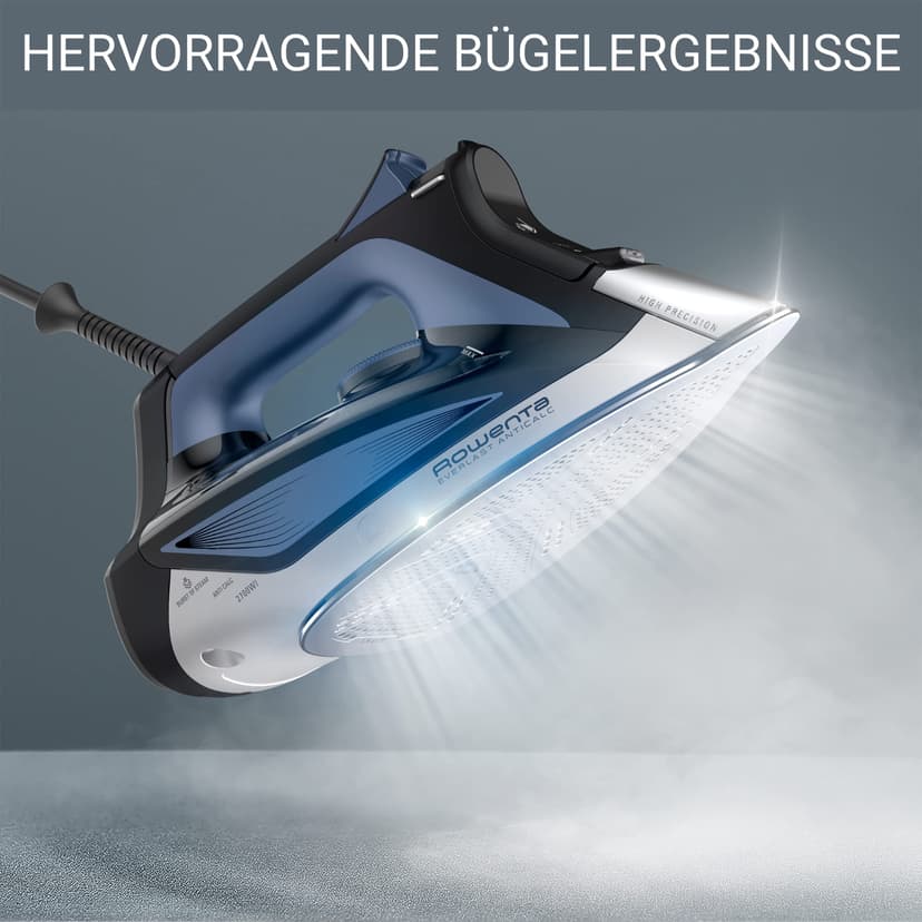 Rowenta DW7320 Everlast Anticalc Fer à Vapeur | 2700 W | 45 g/min. Sortie vapeur continue | 220 g/min. Houppette vapeur | Stop goutte à goutte | Système anti-calcaire | Réservoir d'eau 300 ml | Noir - 6