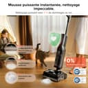 roborock F25 ACE Pro Aspirateur Laveur sans Fil, 25000Pa, JetFoaming Anti-Taches, Brosse Anti-Emmêlement, Design 180° à Plat, Auto-Nettoyage Eau Chaude & Séchage, 60 Min - 4