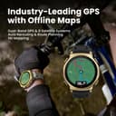 Amazfit T-Rex 3 Pro Outdoor Smart Watch 44mm Sapphire AMOLED Display with Flashlight, Ti Bezel, Dual Band GPS, Offline Maps, 17 Days Battery, 10 ATM, 180+ Sports Mode for Android & iPhone, Arctic Gold - 5