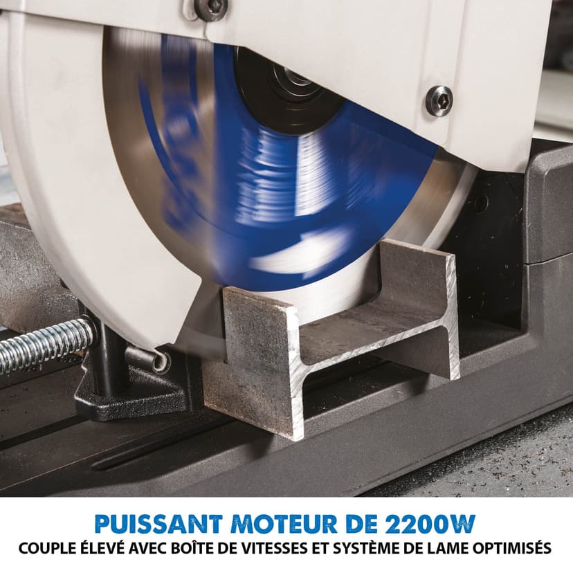 Evolution S355Cps - Scie à Tronçonner en acier Industriel de 355 mm - Finition Instantanée, sans Chaleur, sans Bavures et sans Étincelles - lame à acier Doux Fournie - 4