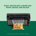 FoodSaver Scelleuse Elite Tout-en-un Liquide+ | Des aliments frais jusqu’à 5x plus longtemps* | Scellage liquide | Avec 1x rouleau (28 cm x 2,43 m) & 4 x Sacs de scellage sous vide (0,94 l & 3,78 l) - 2