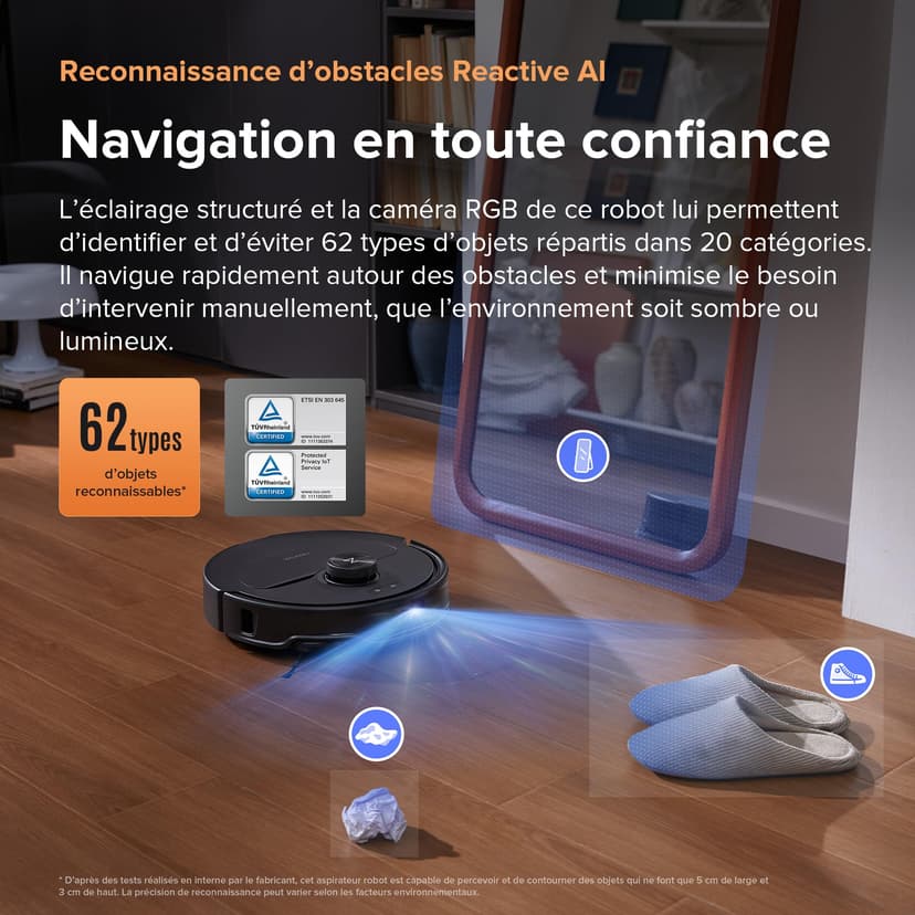 roborock Qrevo Master Robot Vacuum Cleaner, 10000Pa Suction,Auto-Drying, Auto Mop Washing, Dual Spinning Mops, Auto Mop Lifting, Self-Refilling, Self-Emptying (Qrevo Master -EU) - 6