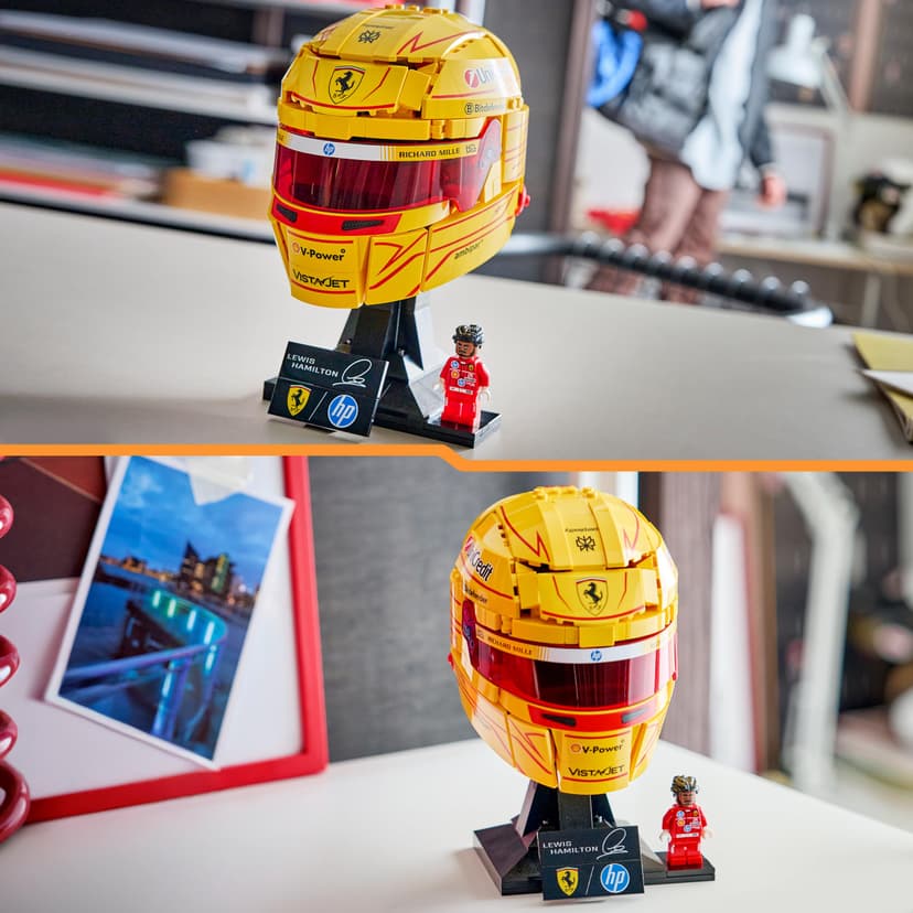 LEGO Editions Scuderia Ferrari HP Lewis Hamilton Helmet - F1 Merchandise - Display Model Kit w/Collectible Minifigure - Gift for 14+ Year Old Boys & Adult Motorsport Fans - 43022 - 6