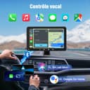 Autolink 7 inch Wireless Apple Carplay & Android Auto Car Play Screen, Portable Car Tablet Smart Screen with Voice Control, Support Mirror Link, GPS Control for Most Vehicles - 5