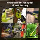 2 x 5.0 Ah replacement battery for Ryobi 18 V RB18L50 battery replacement battery for Ryobi 18 V battery RB18L15 RC18120 RB18L40 RB18L50 with LED indicator - 7