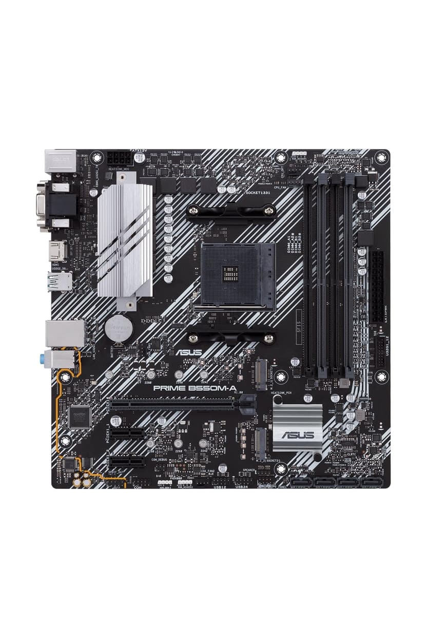ASUS PRIME B550M-A - Motherboard - micro ATX - Socket AM4 - AMD B550 Chipset - USB 3.2 Gen 1, USB 3.2 Gen 2 - Gigabit LAN - onboard graphic - 2