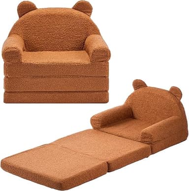 VEVOR Fauteuil pour Enfants Convertible 2-en-1, Canapé-li…