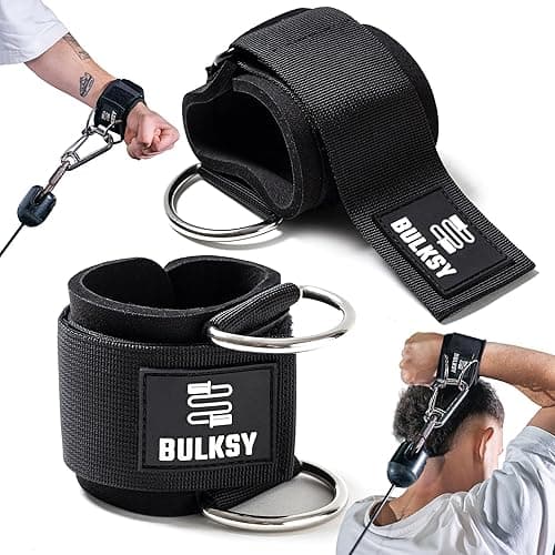 Gym Ankle Brace for Wrist and Ankle Thin - Gym Wrist for Pulley - Handles Pulleys Gym - Shoulder Exercises with Pulley Gym - Padded Interior - 2 Knuckles