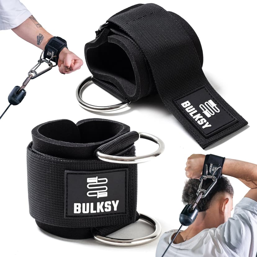 Gym Ankle Brace for Wrist and Ankle Thin - Gym Wrist for Pulley - Handles Pulleys Gym - Shoulder Exercises with Pulley Gym - Padded Interior - 2 Knuckles - 1