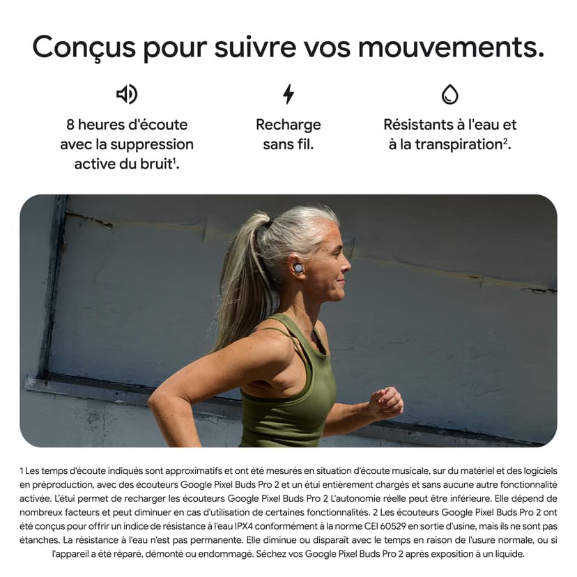 Google Pixel Buds Pro 2 – Écouteurs sans Fil avec Suppression Active du Bruit – Écouteurs Bluetooth – Porcelaine - 6