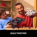 LEGO Star Wars 75375 Millenium Falcon - Collectible Starship Building Set for Adults - incl. a Display Stand & Nameplate for Fun Desk Decor - Gift for A New Hope Fans - 6