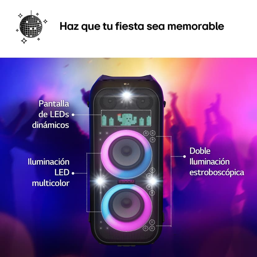 LG XBOOM Bluetooth Speaker, Party Speaker with Handle, Portable Bluetooth Speaker XL9T - 7