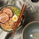 NUTRIUPS Lot de 2 bols à ramen en céramique de 1200 ml avec baguettes et cuillères, grand bol à soupe de 20 cm, vert mer profond - 3